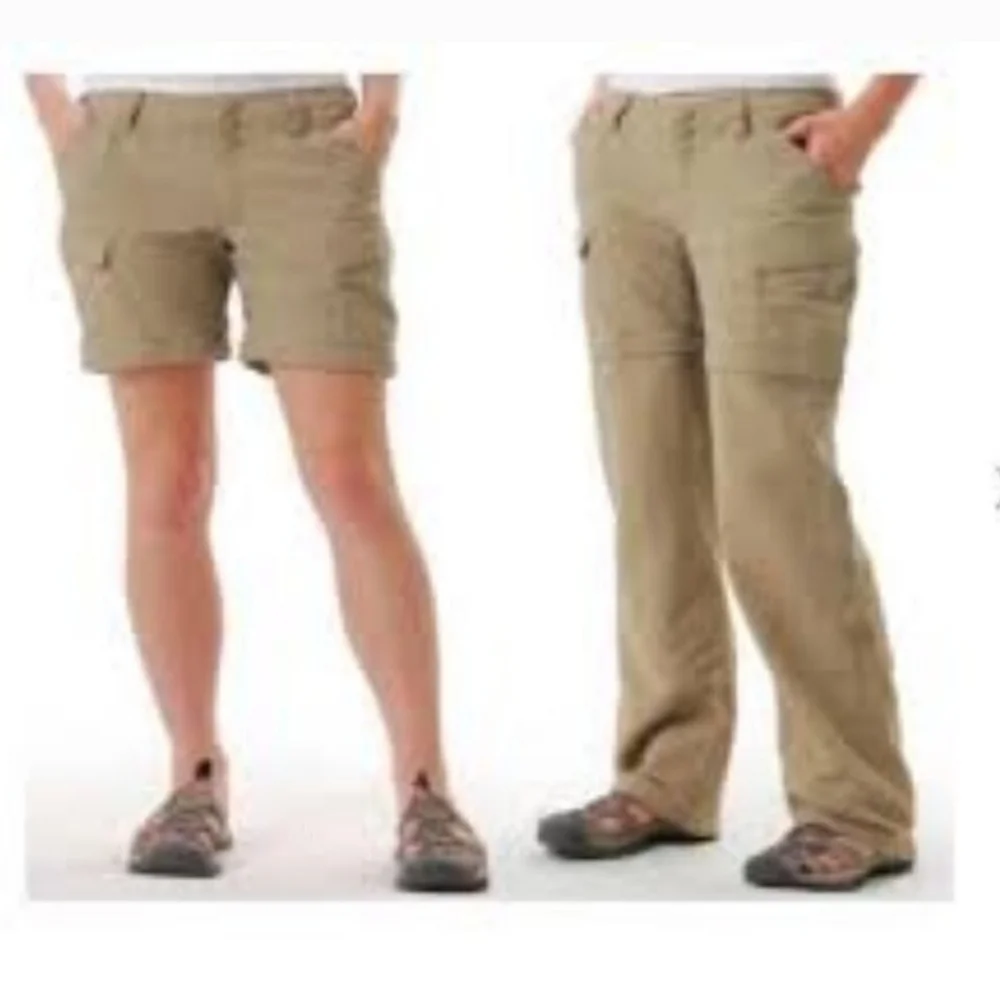 The North Face Paramount Peak Khaki Convertible Zip Off Hiking Pants Mens Size M